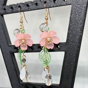 Cherry Blossom Dangly Earrings